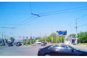 Рекламный щит улица Чаадаева 53а остановка Долгорукова, сторона А