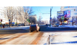 Рекламный щит улица Пушкина Ставского призматрон, сторона А